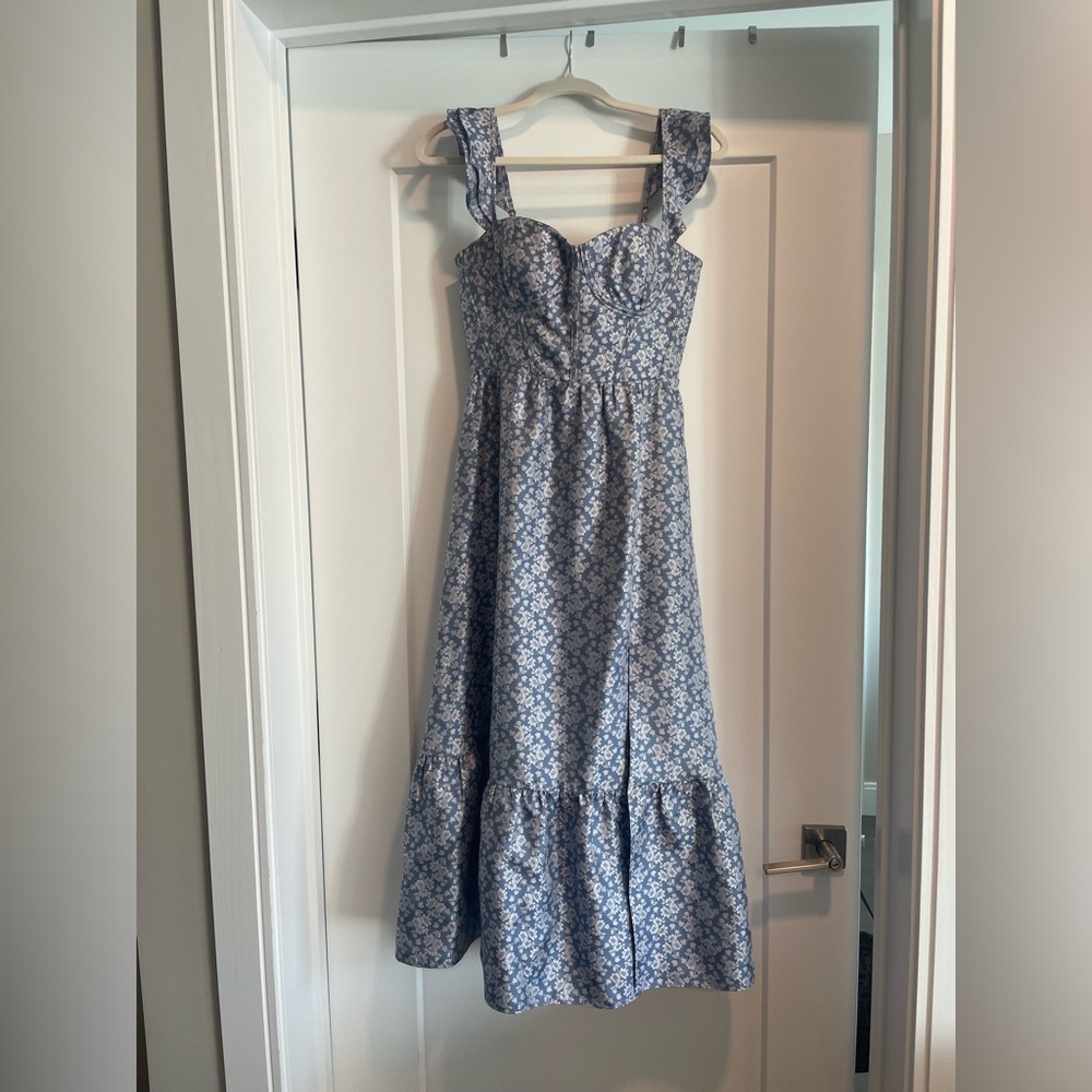 Dessy Collection - Marguerite Floral Corset Dress